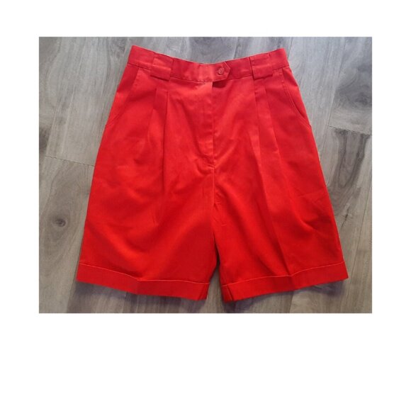 Vintage Tilley Endurable Red Size 14 "Give Em' Hell" Adjustable Shorts 30" Waist - Picture 1 of 5